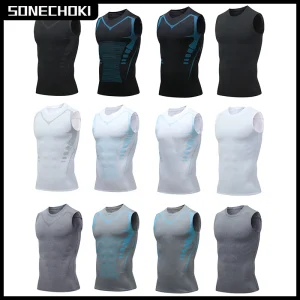 Compression Tank Top Men Gym Shirts Sleeveless Quick Dry Printing Sportswear Male Fitness Bodybuilding Vest Workout Muscle Top