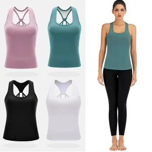 Yoga Vest Sport Singlet Women Athletic Fitness Sport Tank Tops Gym Running Training Yoga Shirts 2025