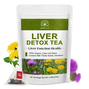 Liver Detox Natural and Organic Herbal Support Clearing Away Heat, Detoxifying Tea for Repair Body Fat Metabolism System